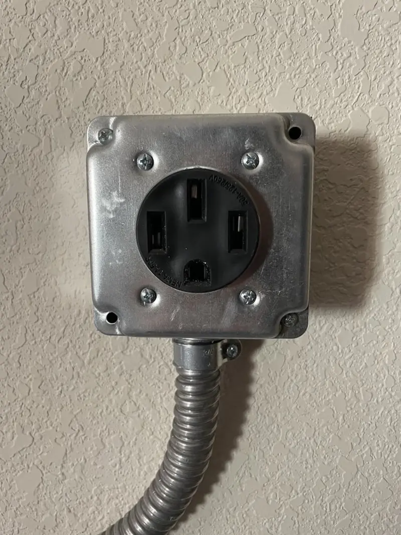 NEMA 14-50 outlet installed for Electrical Panel Upgrade in Gustine